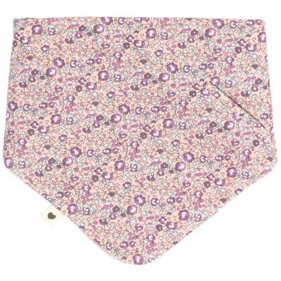 Bibs Bandana en Coton Bio Blush Liberty - Eloise - Publicité Bibs Bandana en Coton Bio Blush Liberty - Eloise - Publicité