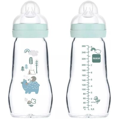 MAM Feel Good biberon verre mat garçon 0 mois et + Bouteilles 260 ml - Publicité MAM Feel Good biberon verre mat garçon 0 mois et + Bouteilles 260 ml - Publicité