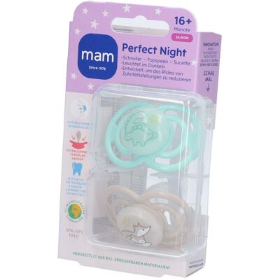 MAM Perfect Night Tétine Silicone Unisexe 16 mois et + Sucette(S) 2 pc(s) - Publicité MAM Perfect Night Tétine Silicone Unisexe 16 mois et + Sucette(S) 2 pc(s) - Publicité