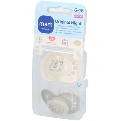 MAM Original Nuit Sucette 6-16 mois Unisex Sucette(S) 2 pc(s) - Publicité MAM Original Nuit Sucette 6-16 mois Unisex Sucette(S) 2 pc(s) - Publicité