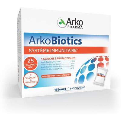 PDM to be maintained Arkopharma Arkobiotics Système immunitaire Poudre Pour La Préparation D'Une Solution 15 pc(s) - Publicité PDM to be maintained Arkopharma Arkobiotics Système immunitaire Poudre Pour La Préparation D'Une Solution 15 pc(s) - Publicité