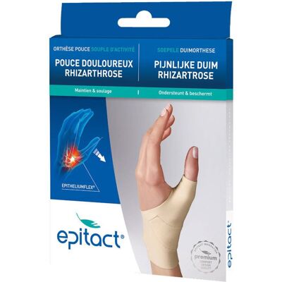 Epitact® Orthèse Pouce Souple d'Activité Douloureux - Rhizarthrose Gauche Medium Bandage(S) 1 pc(s) - Publicité Epitact® Orthèse Pouce Souple d'Activité Douloureux - Rhizarthrose Gauche Medium Bandage(S) 1 pc(s) - Publicité