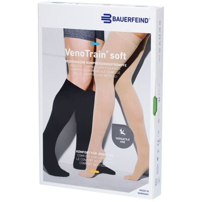 BAUERFEIND VenoTrain Soft C1 Plus Long Caramel S Chaussettes 1 pc(s) - Publicité BAUERFEIND VenoTrain Soft C1 Plus Long Caramel S Chaussettes 1 pc(s) - Publicité