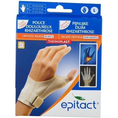 Epitact® Pouce Douloureux Rhizarthrose - Orthèse Rigide de Nuit Droite Large Bandage(S) 1 pc(s) - Publicité Epitact® Pouce Douloureux Rhizarthrose - Orthèse Rigide de Nuit Droite Large Bandage(S) 1 pc(s) - Publicité