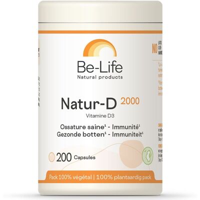 Be-Life Natur D 2000 - Complément vitaminiques - Soutient le système immunitaire - 200 capsules - Publicité Be-Life Natur D 2000 - Complément vitaminiques - Soutient le système immunitaire - 200 capsules - Publicité