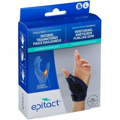 EPITACT Attelle Pouce d'Immobilisation Gauche L Bandage(S) 1 pc(s) - Publicité EPITACT Attelle Pouce d'Immobilisation Gauche L Bandage(S) 1 pc(s) - Publicité