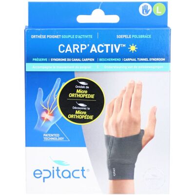 EPITACT CARP'ACTIV Orthèse Poignet Souple D'activité Gauche L Bandage(S) 1 pc(s) - Publicité EPITACT CARP'ACTIV Orthèse Poignet Souple D'activité Gauche L Bandage(S) 1 pc(s) - Publicité