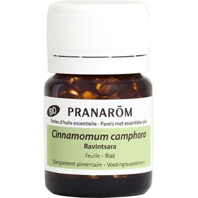 Capsules d'Huile de Ravintsara Bio Pranarom - Soutient la Respiration & Immunité - Publicité Capsules d'Huile de Ravintsara Bio Pranarom - Soutient la Respiration & Immunité - Publicité