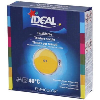 IDEAL MAXI Teinture textile longue tenue - 01 jaune Autre 1 pc(s) - Publicité IDEAL MAXI Teinture textile longue tenue - 01 jaune Autre 1 pc(s) - Publicité