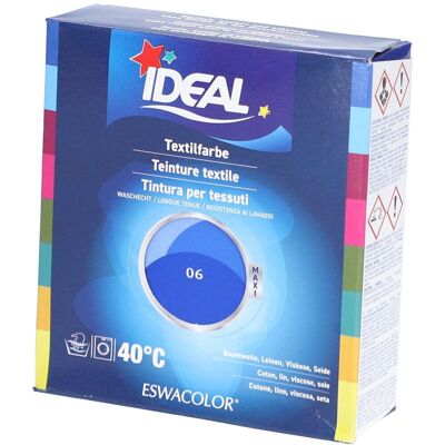 IDEAL Maxi Teinture textile longue tenue - 06 Bleu roi Teinture(S) 1 pc(s) - Publicité IDEAL Maxi Teinture textile longue tenue - 06 Bleu roi Teinture(S) 1 pc(s) - Publicité
