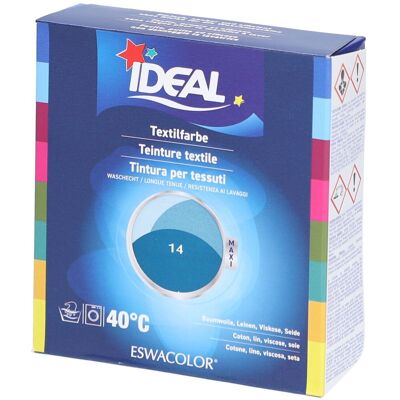 IDEAL Maxi Teinture textile longue tenue - 14 Bleu pétrole Teinture(S) 1 pc(s) - Publicité IDEAL Maxi Teinture textile longue tenue - 14 Bleu pétrole Teinture(S) 1 pc(s) - Publicité