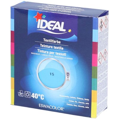 IDEAL Maxi Teinture textile longue tenue - 15 Turquoise Teinture(S) 1 pc(s) - Publicité IDEAL Maxi Teinture textile longue tenue - 15 Turquoise Teinture(S) 1 pc(s) - Publicité