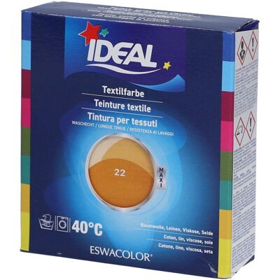 IDEAL Maxi Teinture textile longue tenue - 22 Or Teinture(S) 1 pc(s) - Publicité IDEAL Maxi Teinture textile longue tenue - 22 Or Teinture(S) 1 pc(s) - Publicité