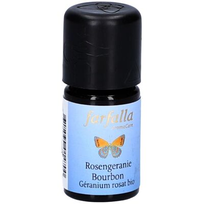 FARFALLA Huile essentielle Géranium rosat Bourbon Grand Cru 5 ml - Publicité FARFALLA Huile essentielle Géranium rosat Bourbon Grand Cru 5 ml - Publicité