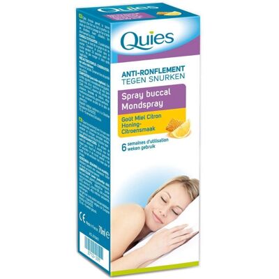 Spray Anti-ronflement Quies - Lubrifiant du palais - 70ml - Publicité Spray Anti-ronflement Quies - Lubrifiant du palais - 70ml - Publicité