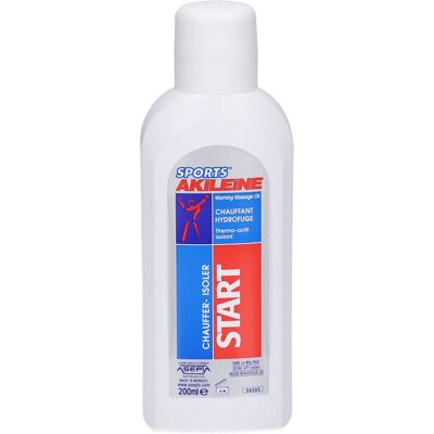 Akileïne Sports® START Huile chauffante hydrofuge 200 ml - Publicité Akileïne Sports® START Huile chauffante hydrofuge 200 ml - Publicité