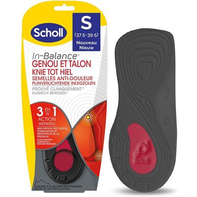Scholl Expert Support Semelle Anti-Douleur Genou et Talon Taille S Semelles Intérieures 2 pc(s) - Publicité Scholl Expert Support Semelle Anti-Douleur Genou et Talon Taille S Semelles Intérieures 2 pc(s) - Publicité