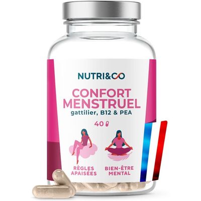 Nutri&Co Confort Menstruel PEA B12 - Complément alimentaire - Publicité Nutri&Co Confort Menstruel PEA B12 - Complément alimentaire - Publicité