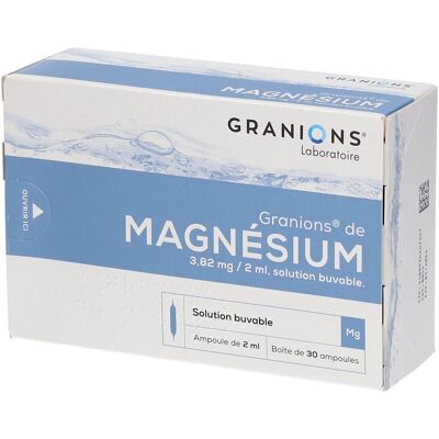 Granions® de Magnesium 3,82 mg/2 mL Solution(S) 60 ml - Publicité Granions® de Magnesium 3,82 mg/2 mL Solution(S) 60 ml - Publicité