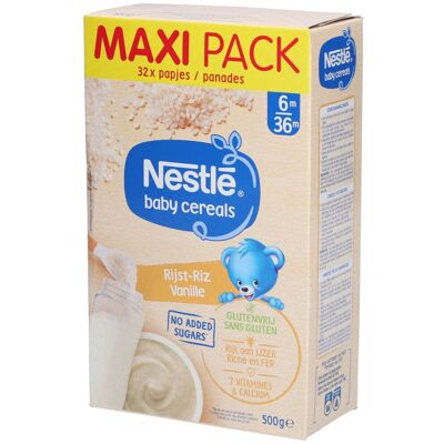 Nestlé Céréales Bébé Riz Vanille - Céréales pour bébés - Publicité Nestlé Céréales Bébé Riz Vanille - Céréales pour bébés - Publicité