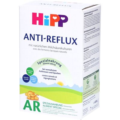 HiPP Lait Anti-Reflux AR dès la naissance Poudre 600 g - Publicité HiPP Lait Anti-Reflux AR dès la naissance Poudre 600 g - Publicité