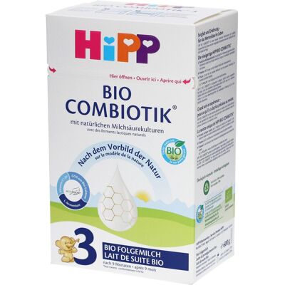 HiPP Lait de suite Bio Combiotik 3 dès 9 mois Poudre 600 g - Publicité HiPP Lait de suite Bio Combiotik 3 dès 9 mois Poudre 600 g - Publicité