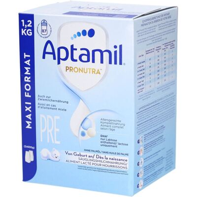 Aptamil Pronutra PRE – lait infantile dès la naissance, sans huile de palme Poudre 1200 g - Publicité Aptamil Pronutra PRE – lait infantile dès la naissance, sans huile de palme Poudre 1200 g - Publicité