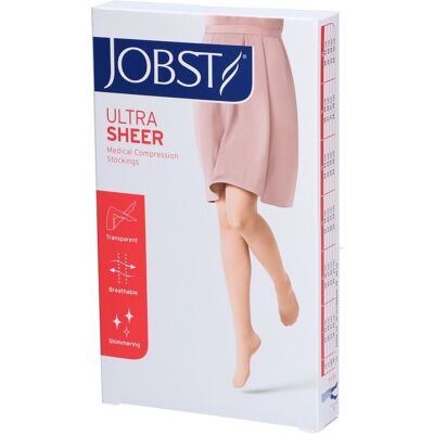 Jobst Ultrasheer Bas Genoux Classe 2 Ad Régulier Softfit Naturel Petit - Collants de Compression - Publicité Jobst Ultrasheer Bas Genoux Classe 2 Ad Régulier Softfit Naturel Petit - Collants de Compression - Publicité