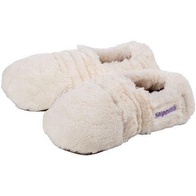 Warmies® Slippies® Deluxe en peluche crème beige Taille 36-40 Coussin Chauffant 1 pc(s) - Publicité Warmies® Slippies® Deluxe en peluche crème beige Taille 36-40 Coussin Chauffant 1 pc(s) - Publicité