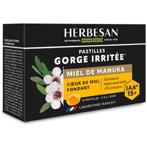 HERBESAN PASTILLES MANUKA CŒUR FONDANT IAA15+ - Boite de 16 billes Pastille(S) À Sucer pc(s) - Publicité HERBESAN PASTILLES MANUKA CŒUR FONDANT IAA15+ - Boite de 16 billes Pastille(S) À Sucer pc(s) - Publicité