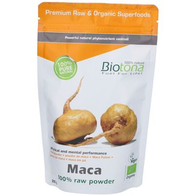 Poudre de Maca crue - Complément alimentaire - Biotona - Publicité Poudre de Maca crue - Complément alimentaire - Biotona - Publicité