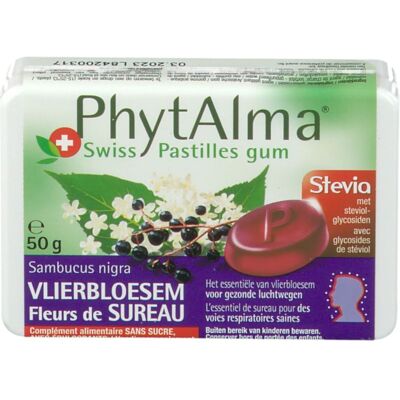 PhytAlma® Sureau sans sucre Gummies 50 g - Publicité PhytAlma® Sureau sans sucre Gummies 50 g - Publicité