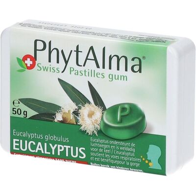 PhytAlma PhytaAlma® Eukalyptus avec du stevia Gummies 50 g - Publicité PhytAlma PhytaAlma® Eukalyptus avec du stevia Gummies 50 g - Publicité