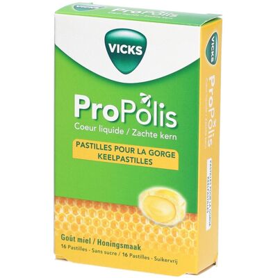 Vicks Propolis Pastilles Cœur Liquide 16 Pièces Comprimé(S) À Sucer pc(s) - Publicité Vicks Propolis Pastilles Cœur Liquide 16 Pièces Comprimé(S) À Sucer pc(s) - Publicité