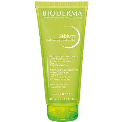 Bioderma Sébium Gel Moussant Actif Gel Nettoyant (200 ml) - Publicité Bioderma Sébium Gel Moussant Actif Gel Nettoyant (200 ml) - Publicité