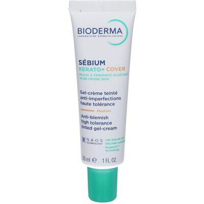 Bioderma Sébium Kerato+ Cover Gel-Crème Teinté Anti-Imperfections Haute Tolérance Medium Crème De Jour 30 ml - Publicité Bioderma Sébium Kerato+ Cover Gel-Crème Teinté Anti-Imperfections Haute Tolérance Medium Crème De Jour 30 ml - Publicité