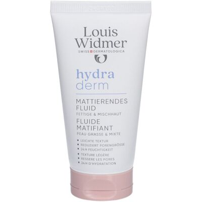 Louis Widmer Hydraderm Fluide Mattifiant - Gel Facial - Publicité Louis Widmer Hydraderm Fluide Mattifiant - Gel Facial - Publicité