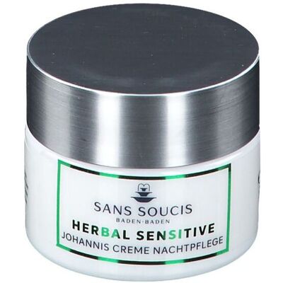 Sans Soucis Herbal Sensitive Johannis Crème de Nuit - Soin de nuit pour peau sensible - Publicité Sans Soucis Herbal Sensitive Johannis Crème de Nuit - Soin de nuit pour peau sensible - Publicité