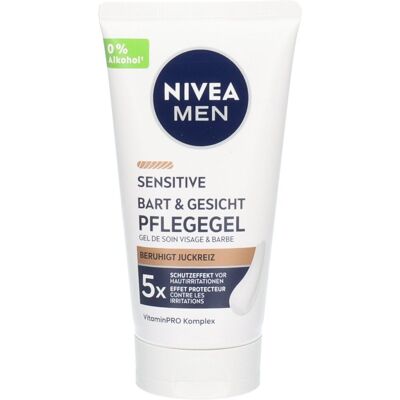 NIVEA MEN Sensitive Gel de soin pour la barbe et le visage 50 ml - Publicité NIVEA MEN Sensitive Gel de soin pour la barbe et le visage 50 ml - Publicité