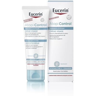 Eucerin AtopiControl Crème Visage Calmante et Apaisante - Peaux Sèches à Atopi - Publicité Eucerin AtopiControl Crème Visage Calmante et Apaisante - Peaux Sèches à Atopi - Publicité