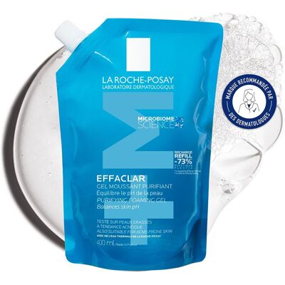 La Roche Posay Effaclar Gel Moussant Recharge (400 ml) - Publicité La Roche Posay Effaclar Gel Moussant Recharge (400 ml) - Publicité