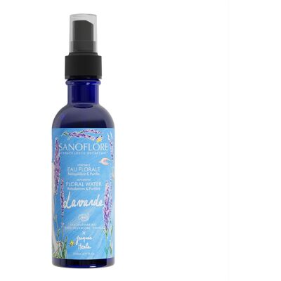 Eau Florale Bio de Lavande Sanoflore - Tonique Visage - Publicité Eau Florale Bio de Lavande Sanoflore - Tonique Visage - Publicité