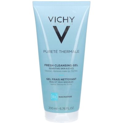 Vichy Pureté Thermale Gel Frais - Nettoyant visage pour peaux sensibles - Publicité Vichy Pureté Thermale Gel Frais - Nettoyant visage pour peaux sensibles - Publicité