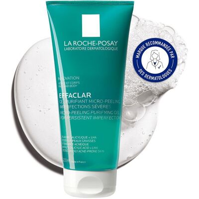 La Roche Posay Effaclar Gel Nettoyant Purifiant Micro-Peeling (200ml) - Publicité La Roche Posay Effaclar Gel Nettoyant Purifiant Micro-Peeling (200ml) - Publicité