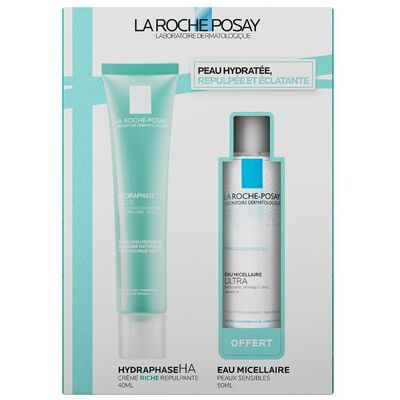 La Roche-Posay LA ROCHE POSAY Coffret Hydraphase HA Riche Eau Micellaire Crème Pour La Peau 40 ml - Publicité La Roche-Posay LA ROCHE POSAY Coffret Hydraphase HA Riche Eau Micellaire Crème Pour La Peau 40 ml - Publicité