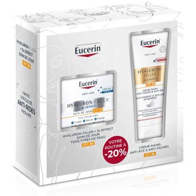 EUCERIN Hyaluron-Filler Elasticity Soin de Jour SPF30 + Crème Mains Anti-Taches & Anti-Âge Set(S) 1 pc(s) - Publicité EUCERIN Hyaluron-Filler Elasticity Soin de Jour SPF30 + Crème Mains Anti-Taches & Anti-Âge Set(S) 1 pc(s) - Publicité