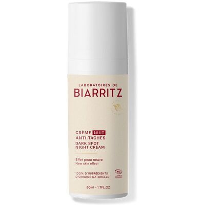 LABORATOIRES DE BIARRITZ Crème Nuit Anti-Tâches 50 ml - Publicité LABORATOIRES DE BIARRITZ Crème Nuit Anti-Tâches 50 ml - Publicité