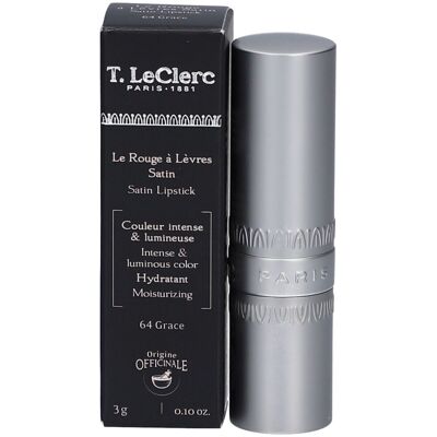 T. LeClerc - Satin Lipstick - 64 Grace - - rouge à lèvres - Publicité T. LeClerc - Satin Lipstick - 64 Grace - - rouge à lèvres - Publicité