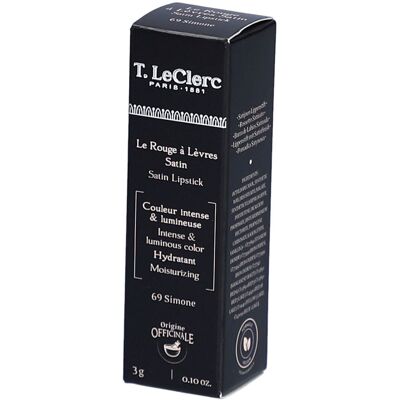 T. LeClerc 69 Simone Rouge Satiné - Lipstick - Publicité T. LeClerc 69 Simone Rouge Satiné - Lipstick - Publicité