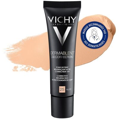 Vichy Dermablend 3D Correcteur Fond de Teint - Peau grasse SPF25 - Publicité Vichy Dermablend 3D Correcteur Fond de Teint - Peau grasse SPF25 - Publicité